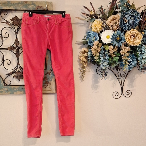 Free People Salmon Corduroy Straight Leg Pants. Excellent Condition Size 28 - Picture 6 of 14